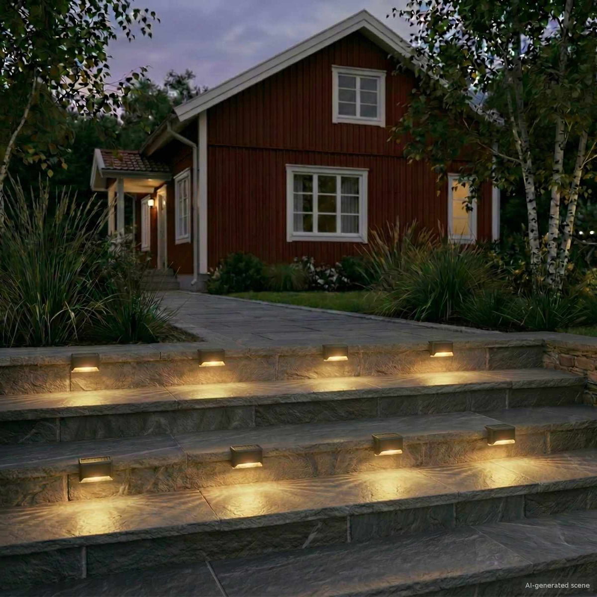 Vidaxl buitenzonne-lampen met grondpin 8 st warmwit 4,5 cm abs en ps