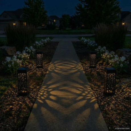 Vidaxl buitenzonne-lampen met grondpin 4 st warmwit 29 cm pp