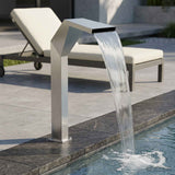 Vidaxl pool waterval roestvrij staal 50 x 30 x 90 cm zilverkleurig
