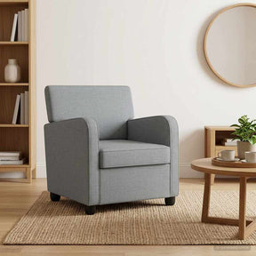 Vidaxl fauteuil lichtgrijs stof