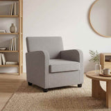 Vidaxl fauteuil lichtgrijs kunstlamswol