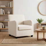 Vidaxl fauteuil crèmekleurig kunstlamswol