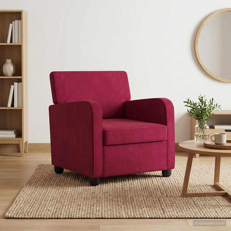 Vidaxl fauteuil wijnrood fluweel
