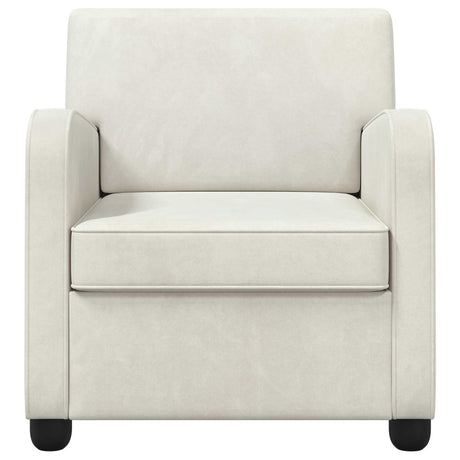 Vidaxl fauteuil crèmekleurig fluweel