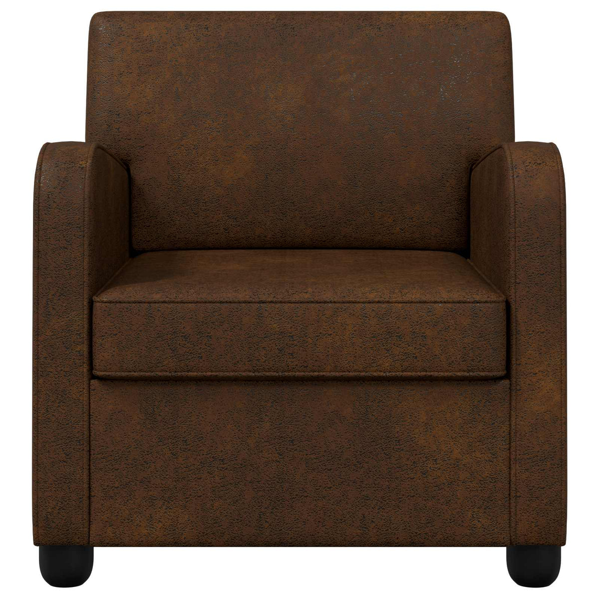 Vidaxl fauteuil bruin nep suede leer