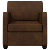 Vidaxl fauteuil bruin nep suede leer