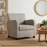 Vidaxl fauteuil lichtgrijs nep suede leer