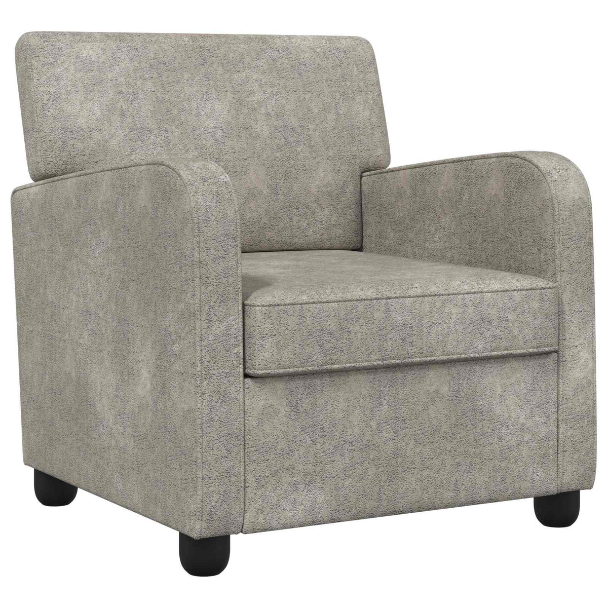 Vidaxl fauteuil lichtgrijs nep suede leer