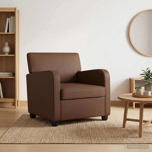 Vidaxl fauteuil bruin kunstleer