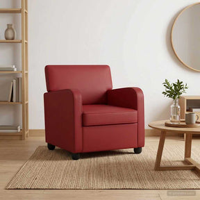 Vidaxl fauteuil wijnrood kunstleer