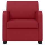 Vidaxl fauteuil wijnrood kunstleer