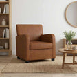Vidaxl fauteuil antiek bruin kunstleer