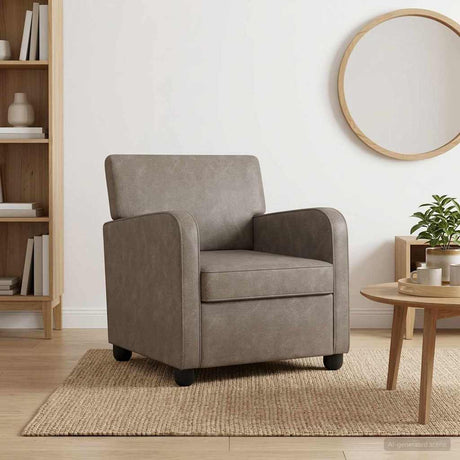 Vidaxl fauteuil antiekgrijs kunstleer