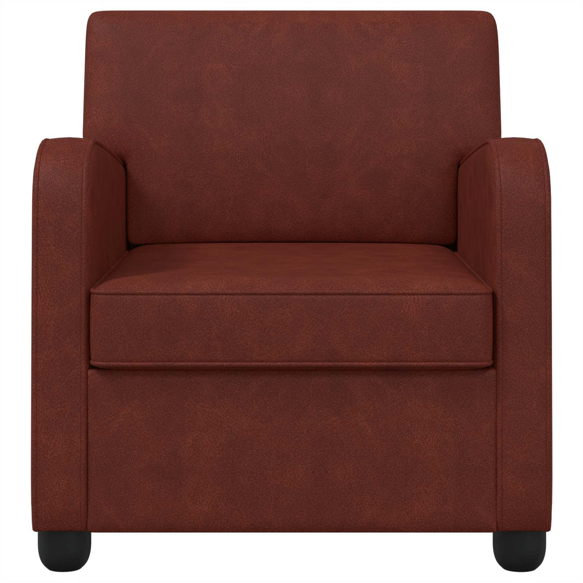 Vidaxl fauteuil antiek glanzend bruin kunstleer