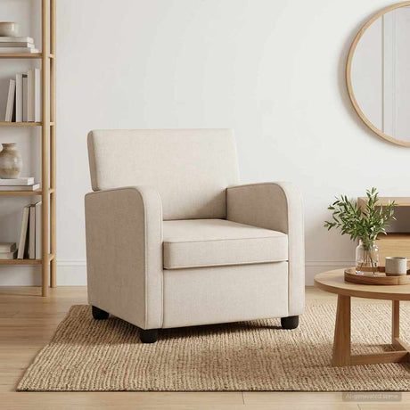 Vidaxl fauteuil crèmekleurig chenille
