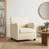 Vidaxl fauteuil crèmekleurig fluweel