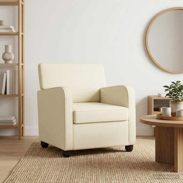 Vidaxl fauteuil crèmekleurig fluweel