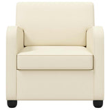 Vidaxl fauteuil crèmekleurig fluweel