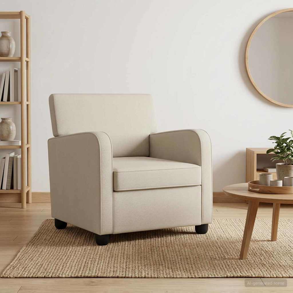 Vidaxl fauteuil havermout fluweel