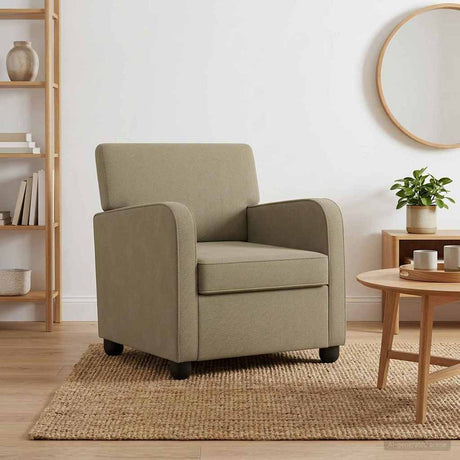 Vidaxl fauteuil kaki fluweel