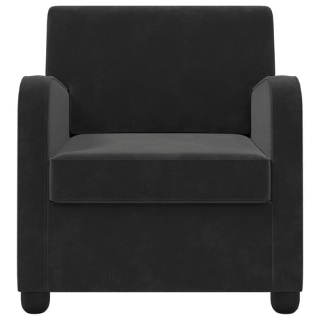 Vidaxl fauteuil zwart fluweel
