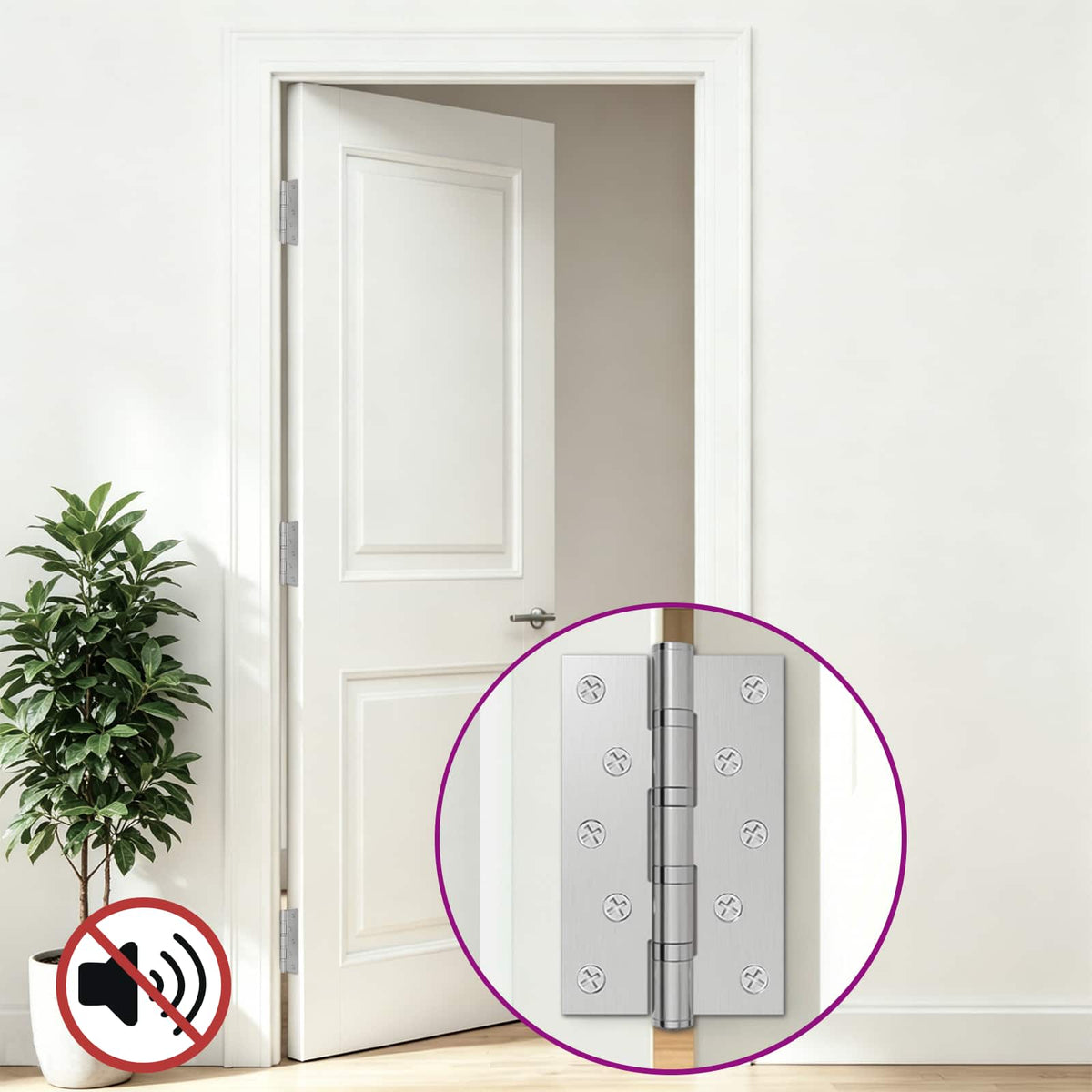 Vidaxl scharnier 8 st 125 x 75 x 13 mm zilver staal
