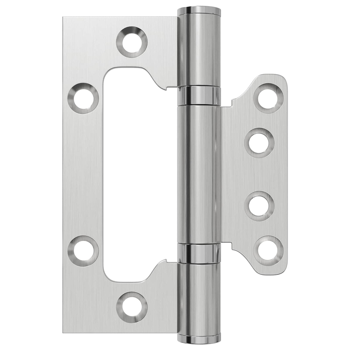 Vidaxl scharnier 4 st 100 x 75 x 13 mm zilver staal