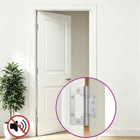 Vidaxl scharnier 8 st 100 x 75 x 13 mm zilver staal