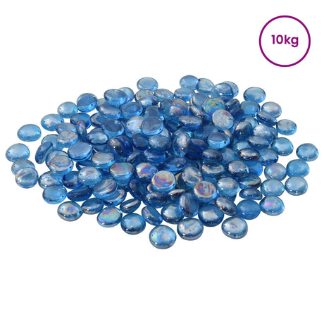 Vidaxl glasnugget 17-19 mm licht kobaltblauw glas