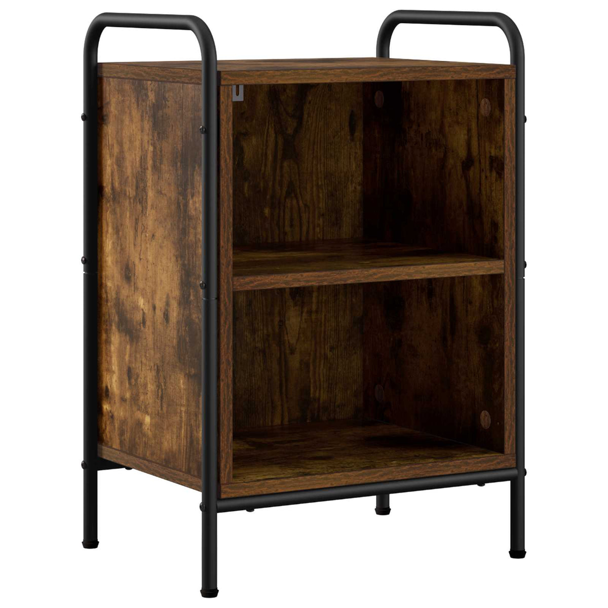 Vidaxl nachtkastje gerookt eiken 40 x 30 x 60 cm bewerkt hout