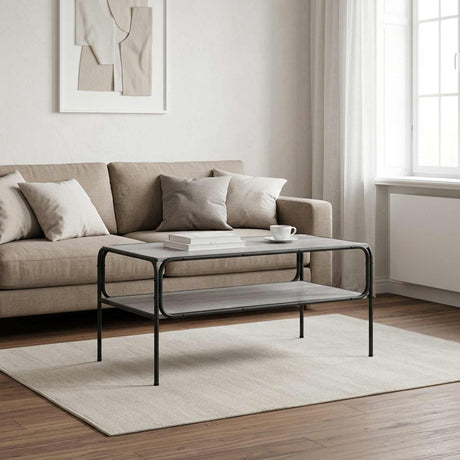 Vidaxl bijzettafel grijs sonoma 100 x 50 x 46 cm bewerkt hout