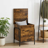 Vidaxl opbergbox gerookt eiken 80 x 40 x 49,5 cm bewerkt hout