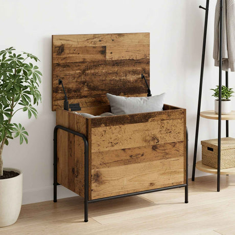 Vidaxl opbergbox oud hout 80 x 40 x 49,5 cm bewerkt hout