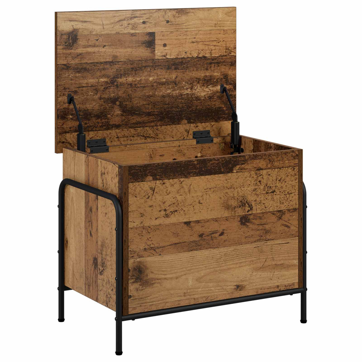 Vidaxl opbergbox oud hout 80 x 40 x 49,5 cm bewerkt hout