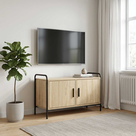 Vidaxl tv-meubel 79,5 x 33 x 50 cm sonoma eiken bewerkt hout