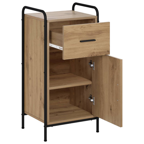 Vidaxl dressoir artisanaal eiken 97 x 33 x 81 cm bewerkt hout