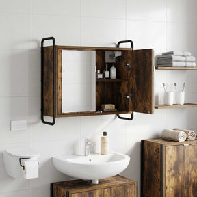 Vidaxl hangend badkamerkast gerookt eiken 64 x 20 x 56,5 cm