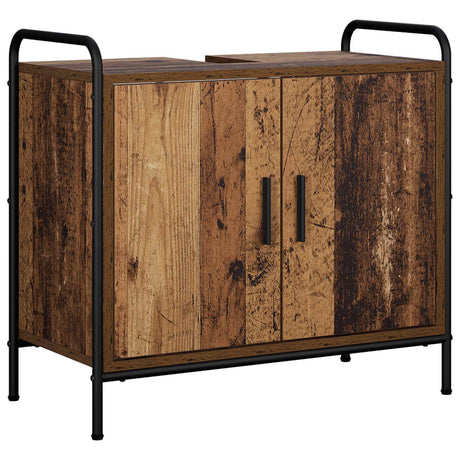 Vidaxl badkamerkast oud hout 65,5 x 34 x 61 cm bewerkt hout