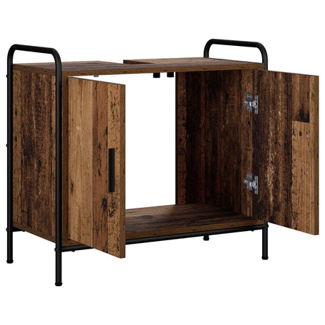 Vidaxl badkamerkast oud hout 65,5 x 34 x 61 cm bewerkt hout