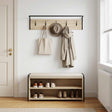 Vidaxl kapstok sonoma eiken 100 x 30 x 25 cm bewerkt hout
