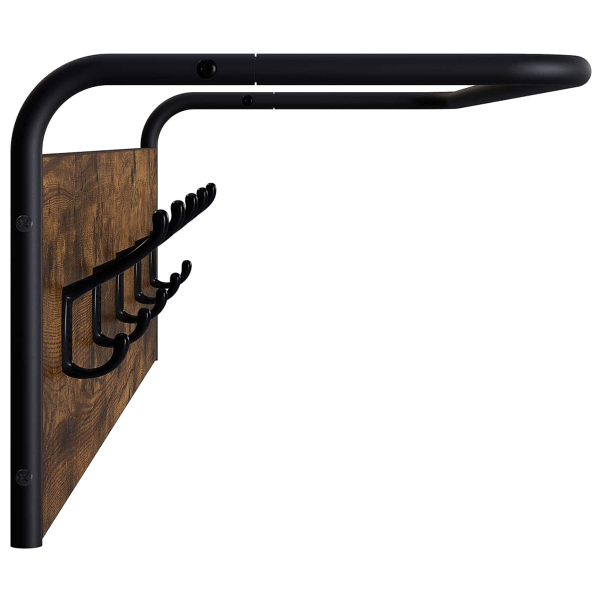 Vidaxl kapstok gerookt eiken 100 x 30 x 25 cm bewerkt hout