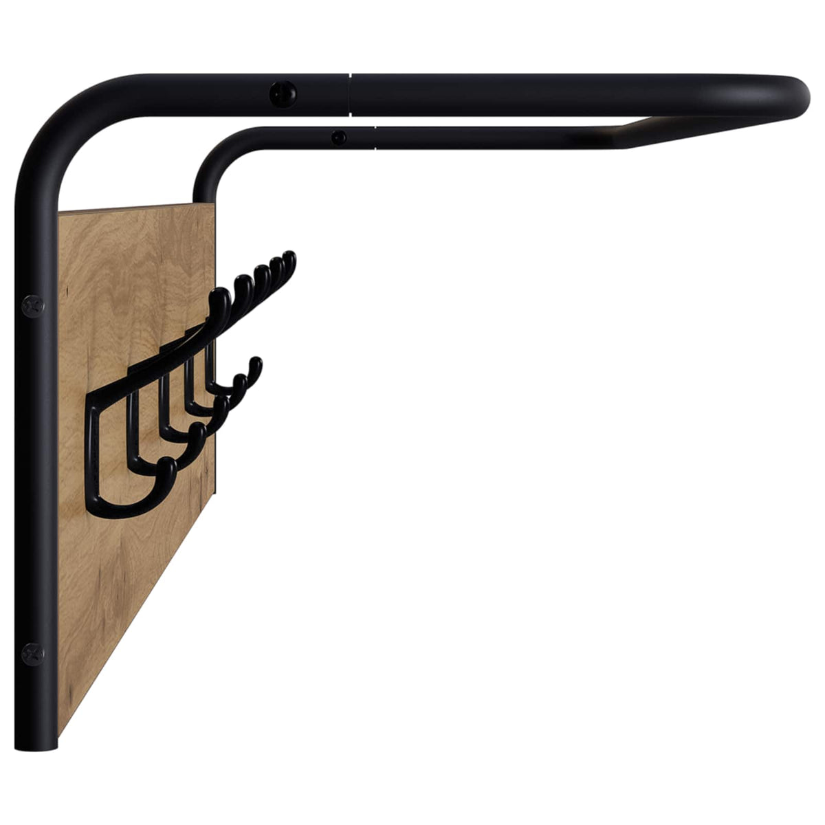 Vidaxl kapstok artisanaal eiken 100 x 30 x 25 cm bewerkt hout