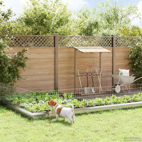 Vidaxl tuin omheining met palen 12 st 75 x 50 cm gegalvaniseerd staal