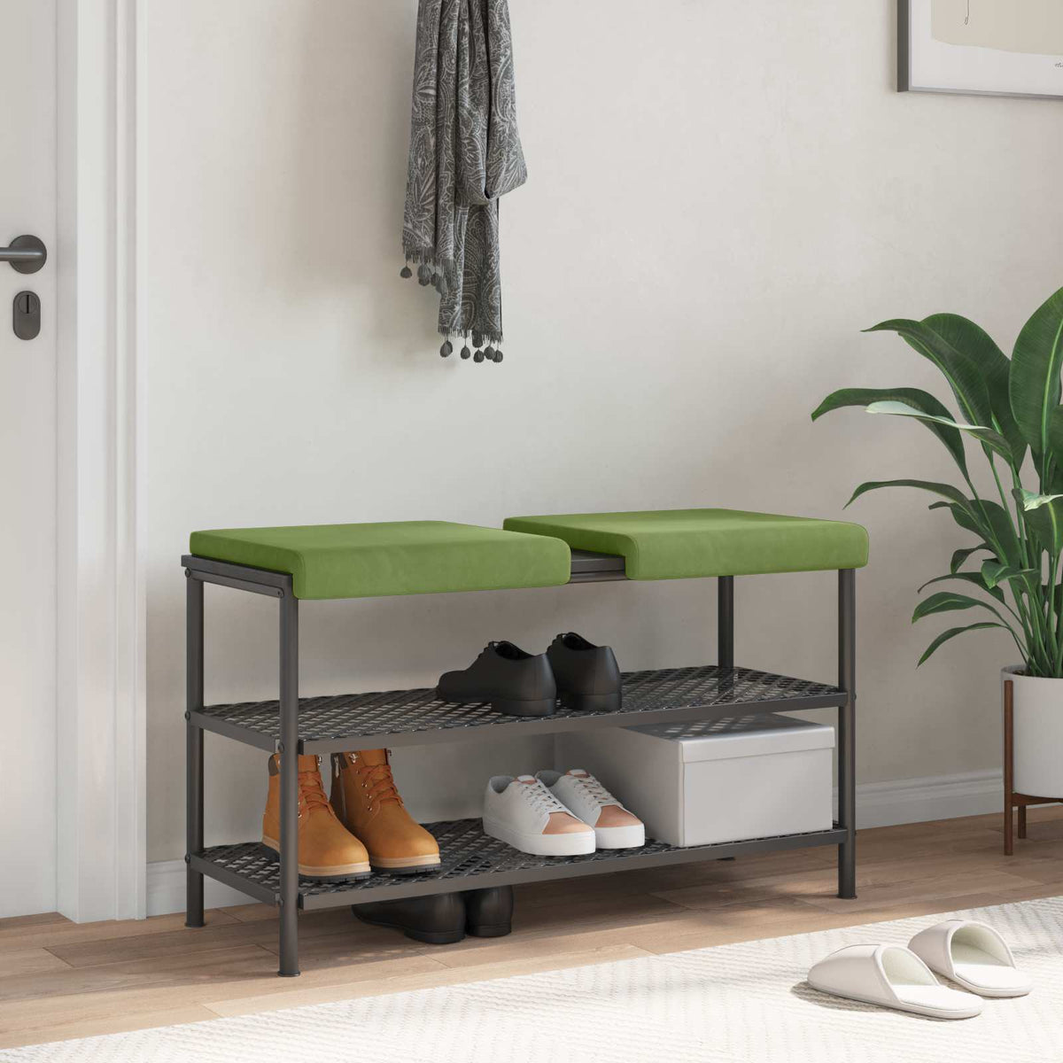 Vidaxl bankkussen 2 st fluweel lichtgroen diepte 35 cm