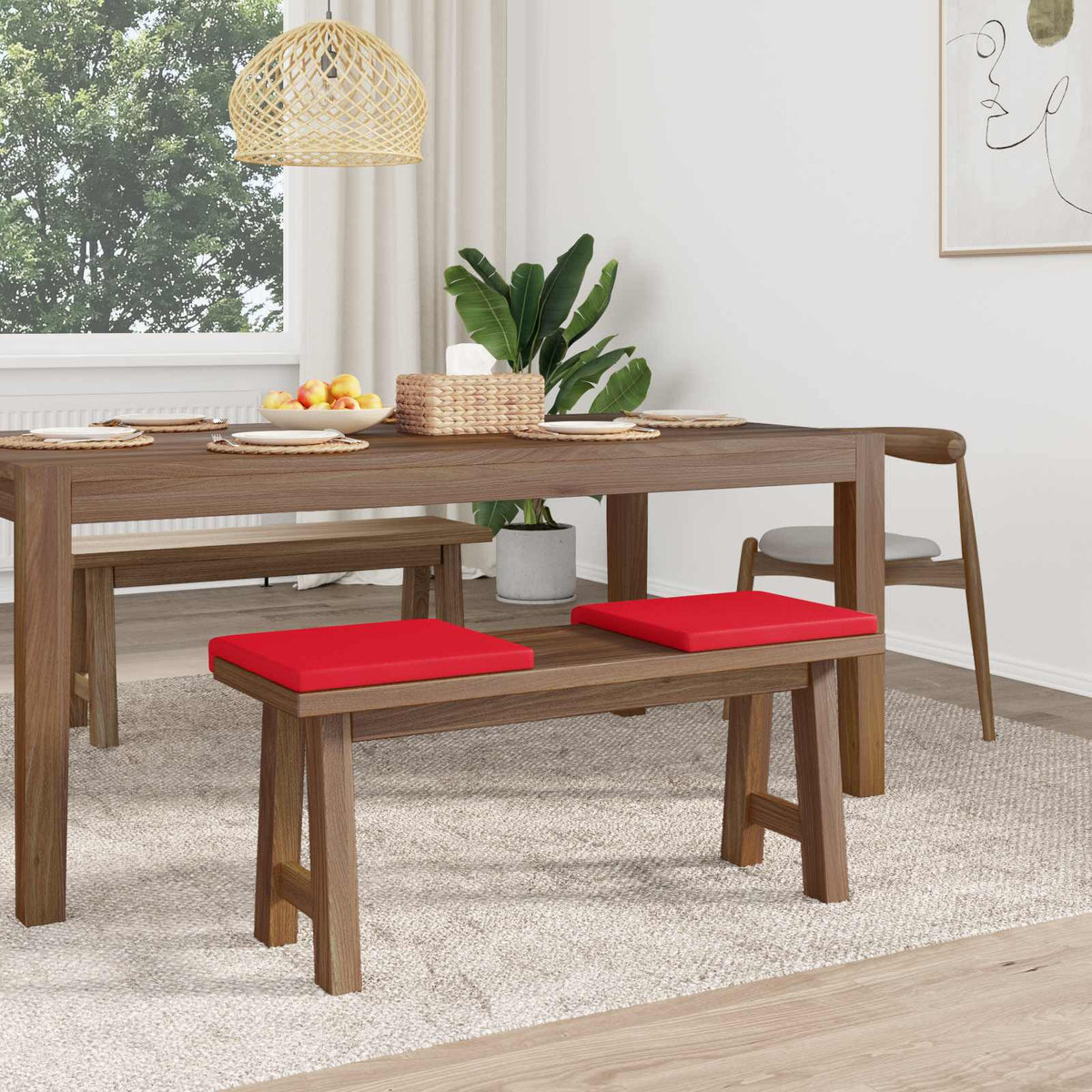 Vidaxl bankkussen 2 st kunstleer rood diepte 35 cm
