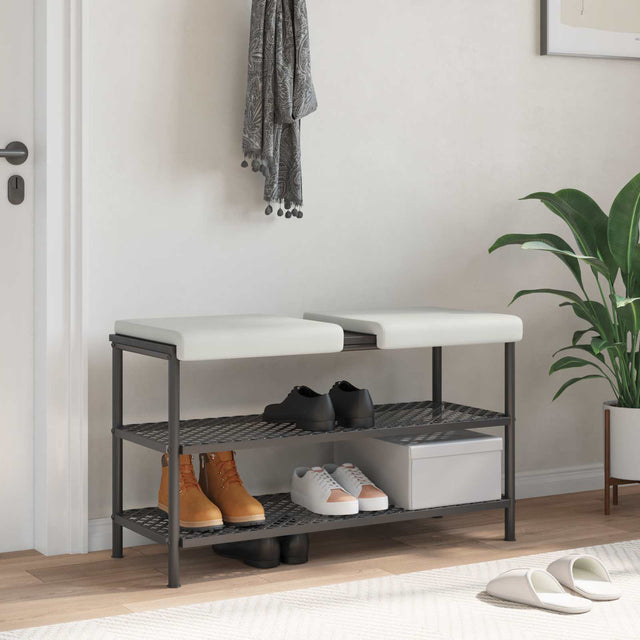 Vidaxl bankkussen 2 st kunstleer wit diepte 35 cm