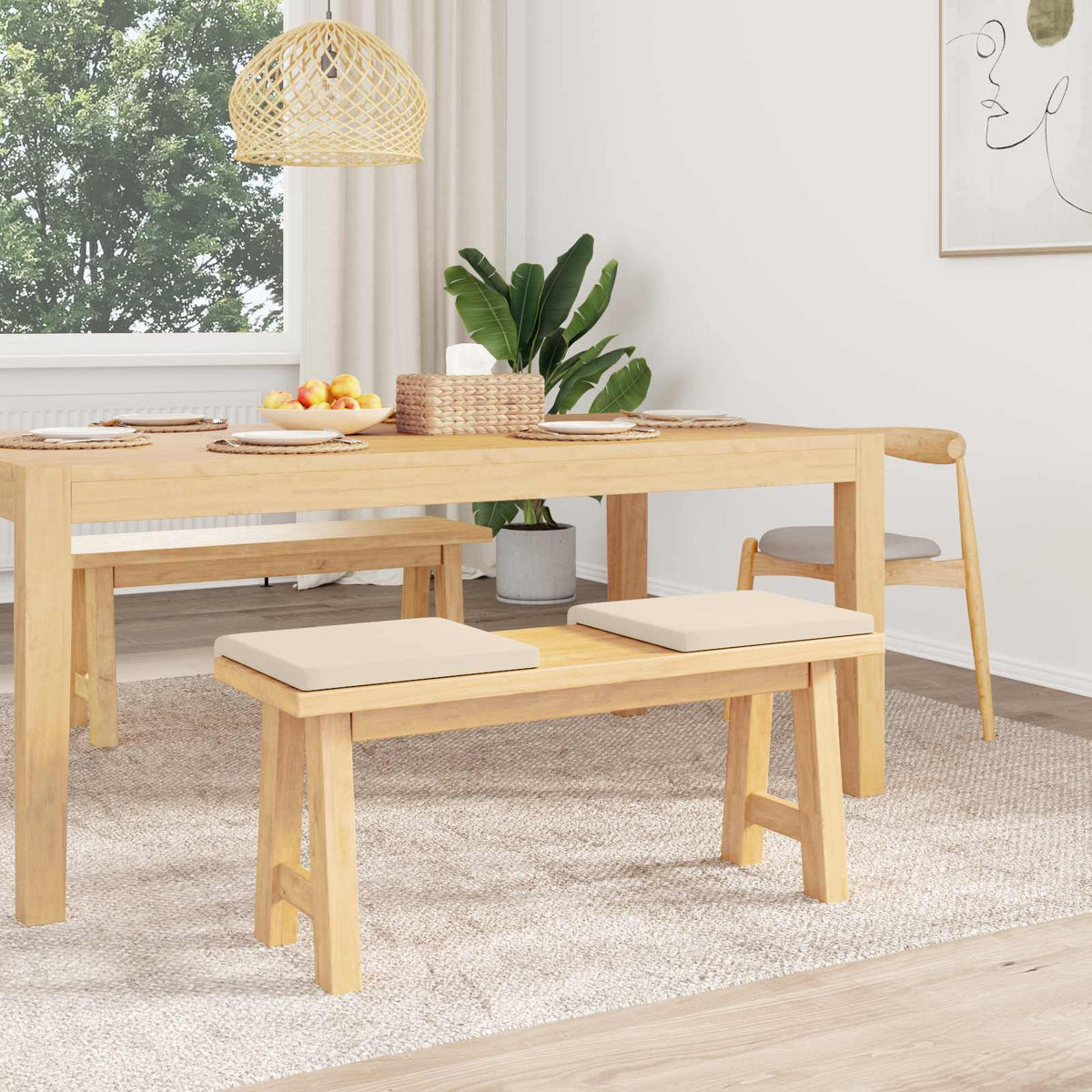 Vidaxl bankkussen 2 st microvezel beige diepte 35 cm