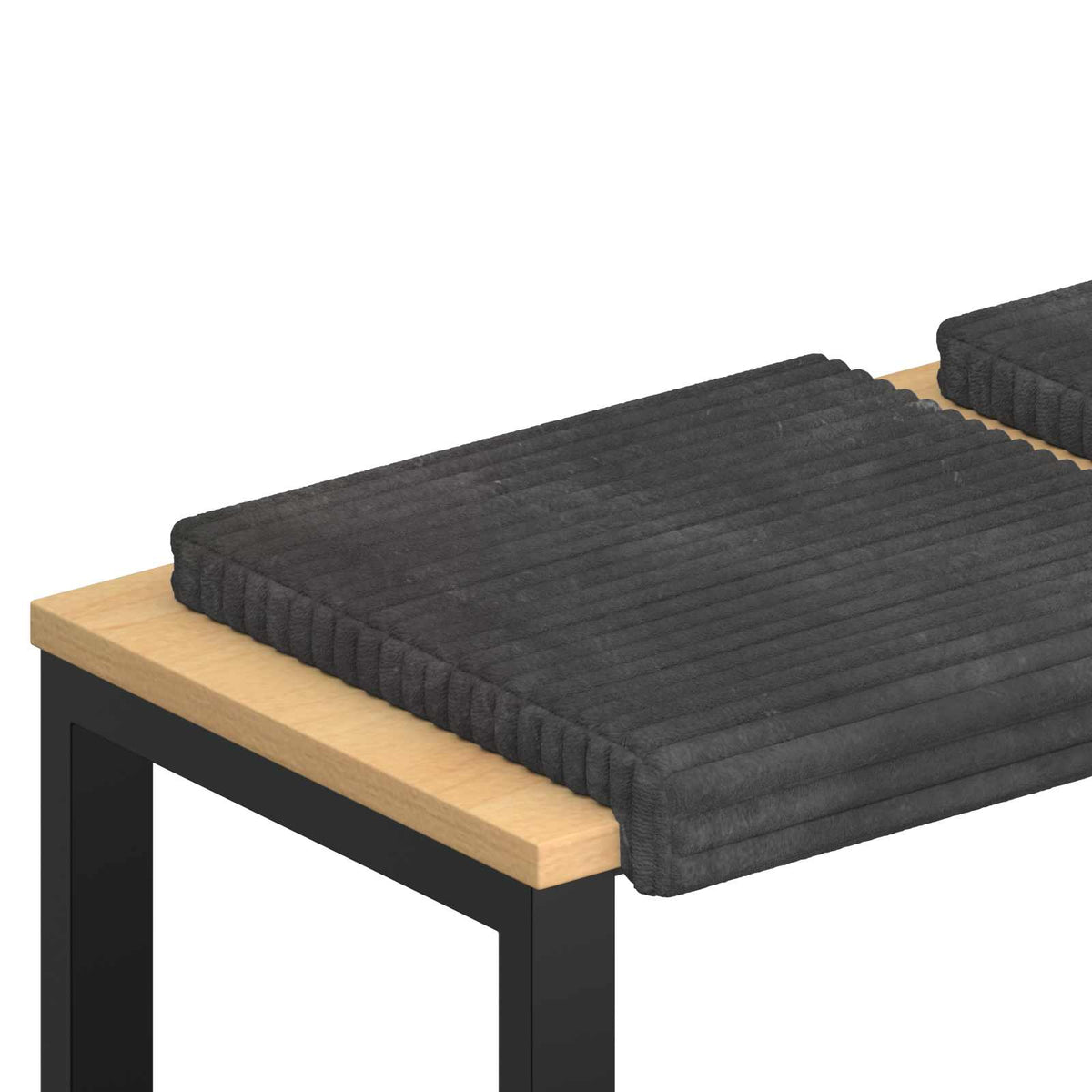 Vidaxl bankkussen 2 st pluche corduroy donkergrijs diepte 35 cm