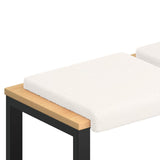 Vidaxl bankkussen 2 st sherpa stof crèmekleurig diepte 35 cm