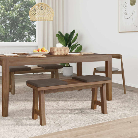 Vidaxl bankkussen 4 st microvezel bruin diepte 35 cm